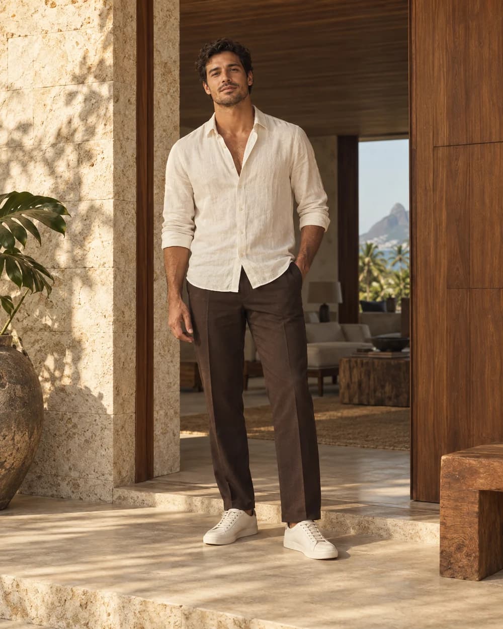 Camisa Linho Natural — imagem conceitual